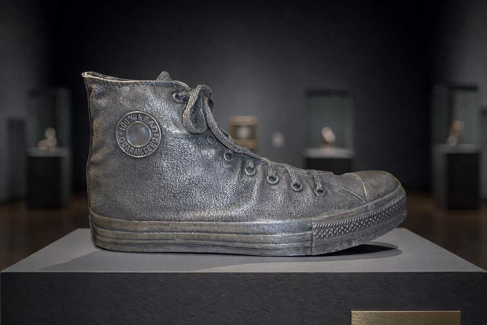  Lead Shoe Exhibit | Magazine Ad | The world’s slowest running shoe, metalized Instacast with deliberate overkill 