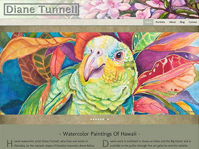 Portfolio site for watercolor artist Diane Tunnell