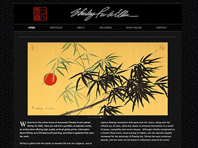 E-commerce portfolio site for Shirley Pu Wills