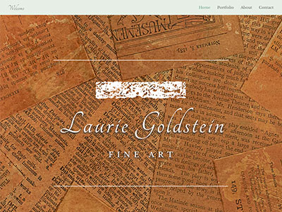 Portfolio site for artist Laurie Goldstein
