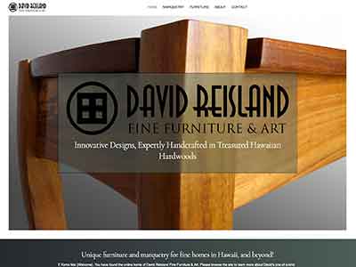 Portfolio site for woodworker David Reisland