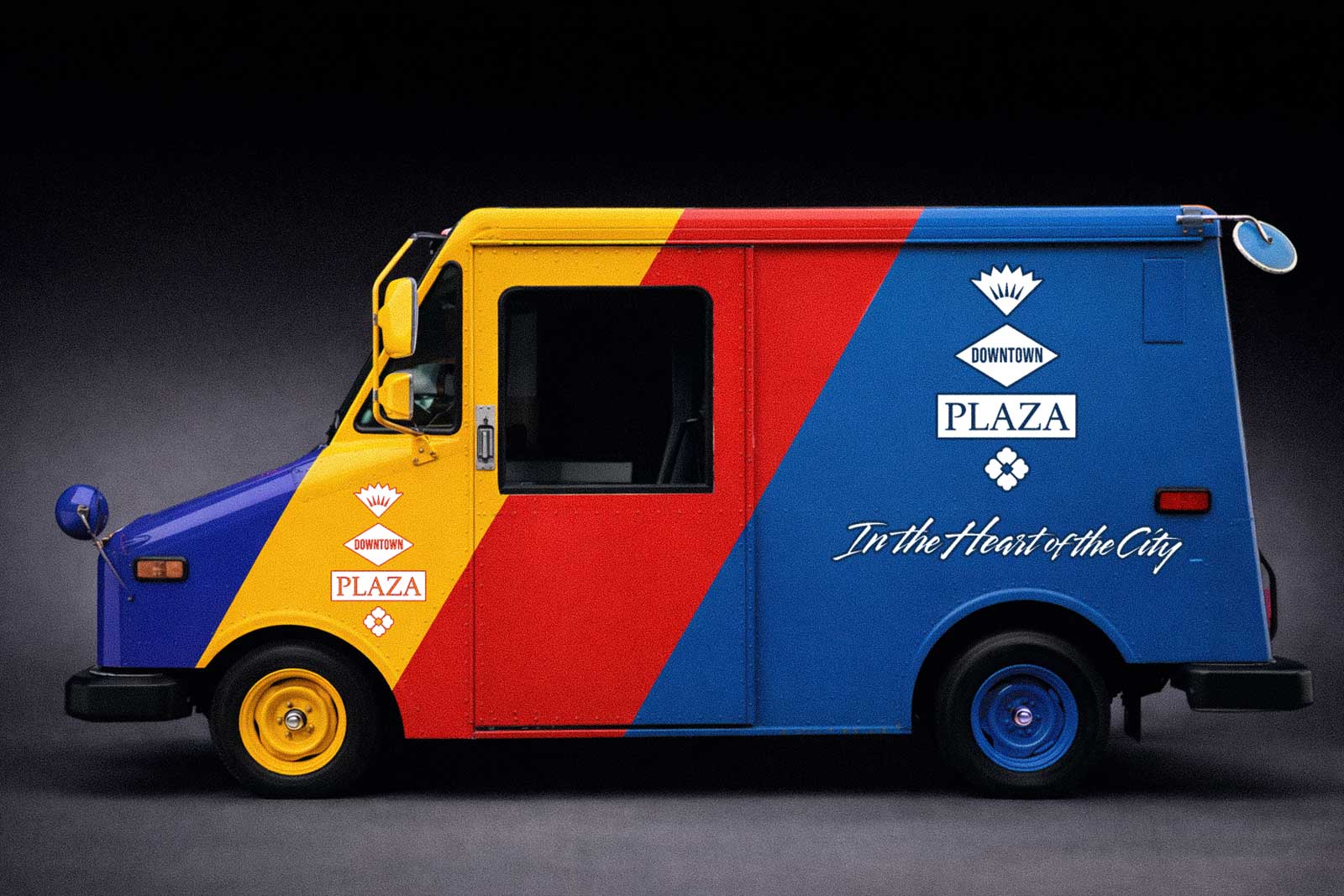  Branded Vintage Delivery Truck | Downtown Plaza | Vintage vehicle transformed with vinyl wrap and paint 