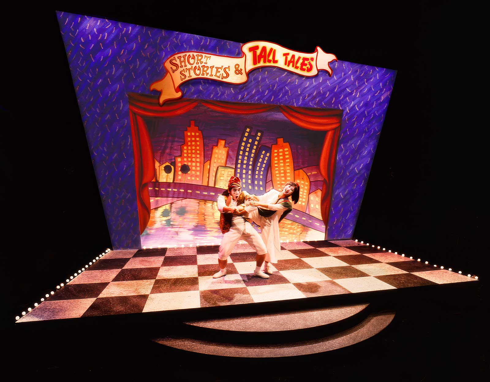  Short Stories and Tall Tales | Broadcast set | Fabricated stage with on-camera backdrop changes 