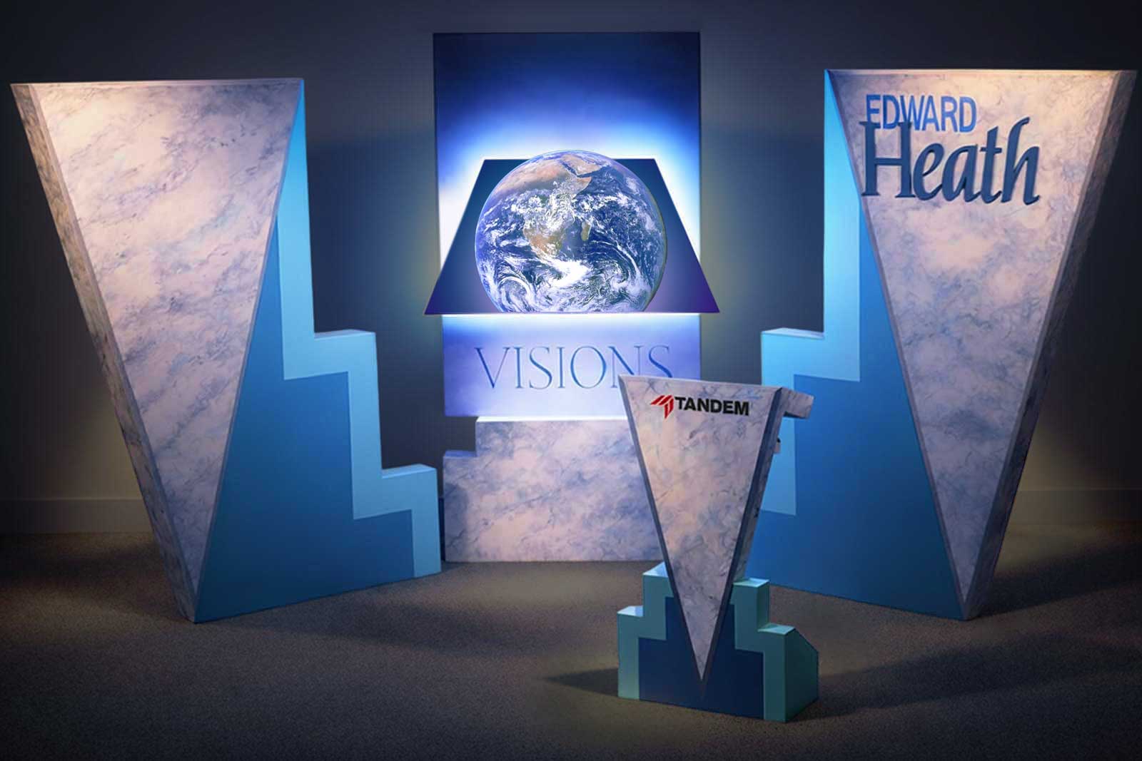  Tandem Visions | Conference Set | Modular set elements with integrated lightbox and dimensional lettering for conference 