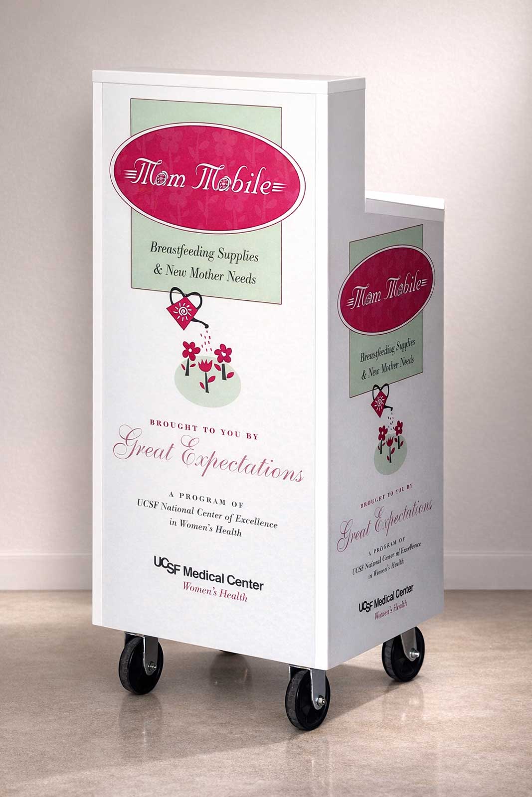  Mobile Cart Graphics | Branded Environment | Digitally printed and laminated vinyl on custom cart 