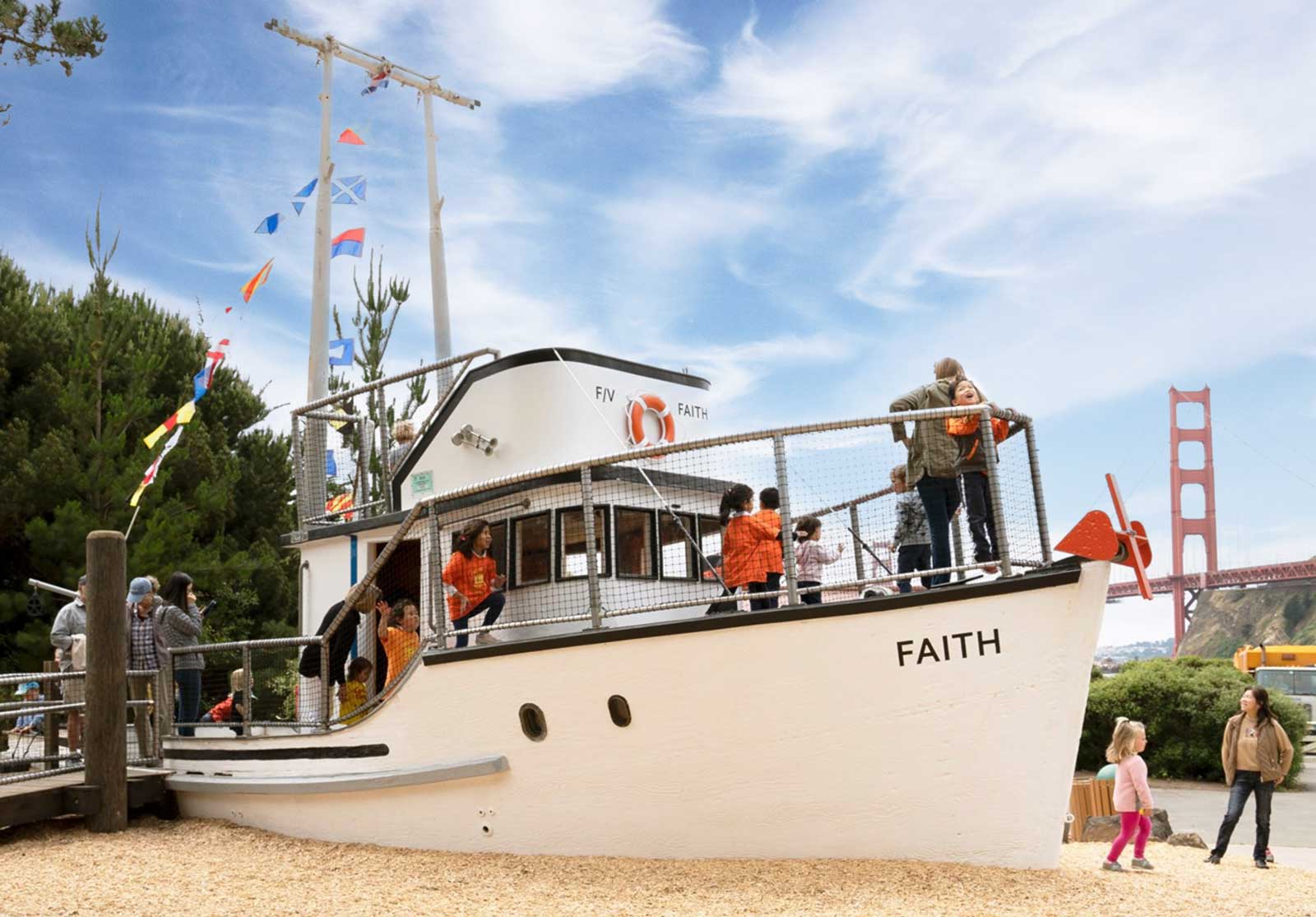  Faith | Bay Area Discovery Museum | Retired fishing vessel rebuilt from hull up for public exhibit use 