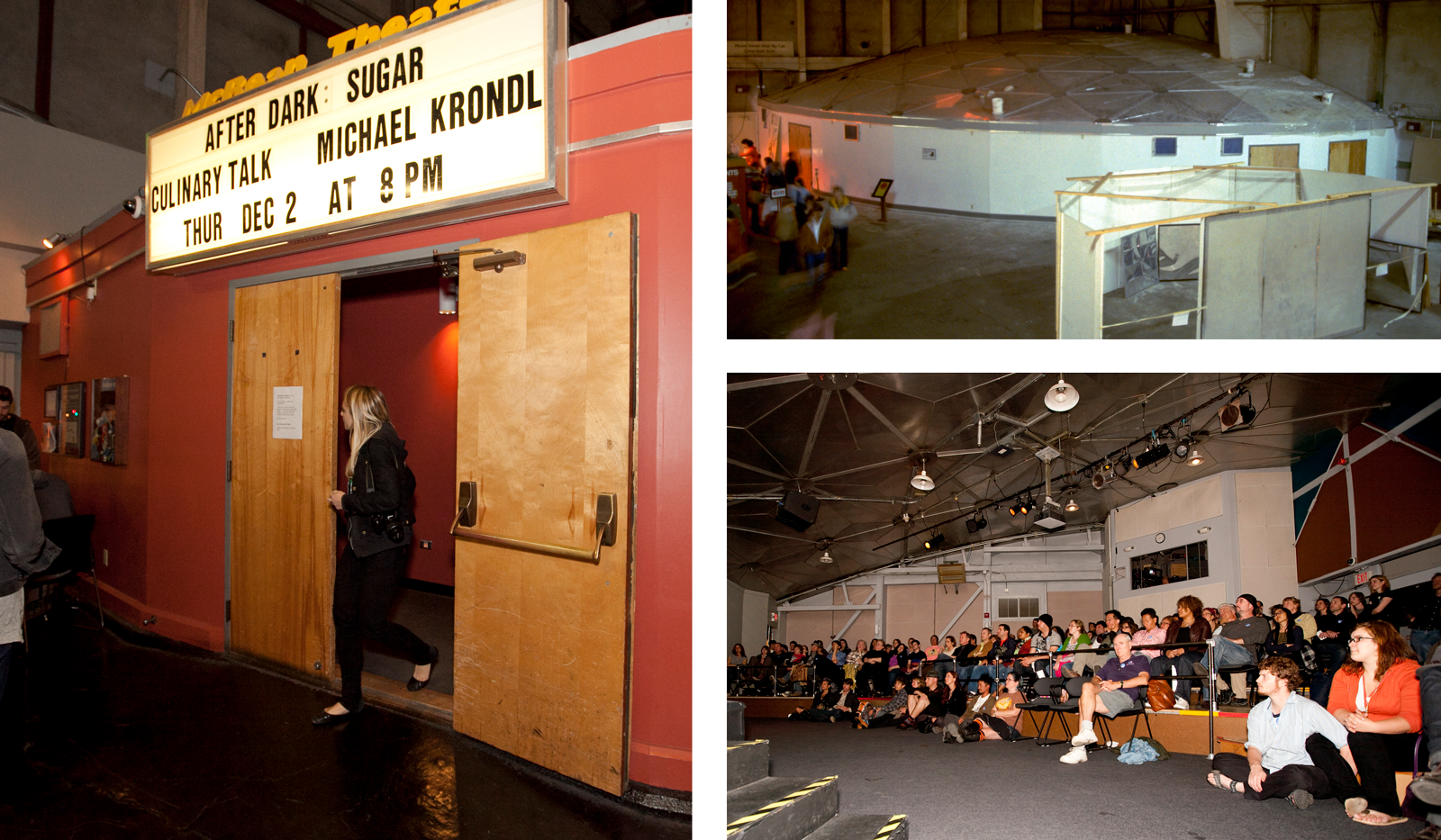  McBean Theater | The Exploratorium, San Francisco | Construction and interior views of integrated geodesic dome structure 