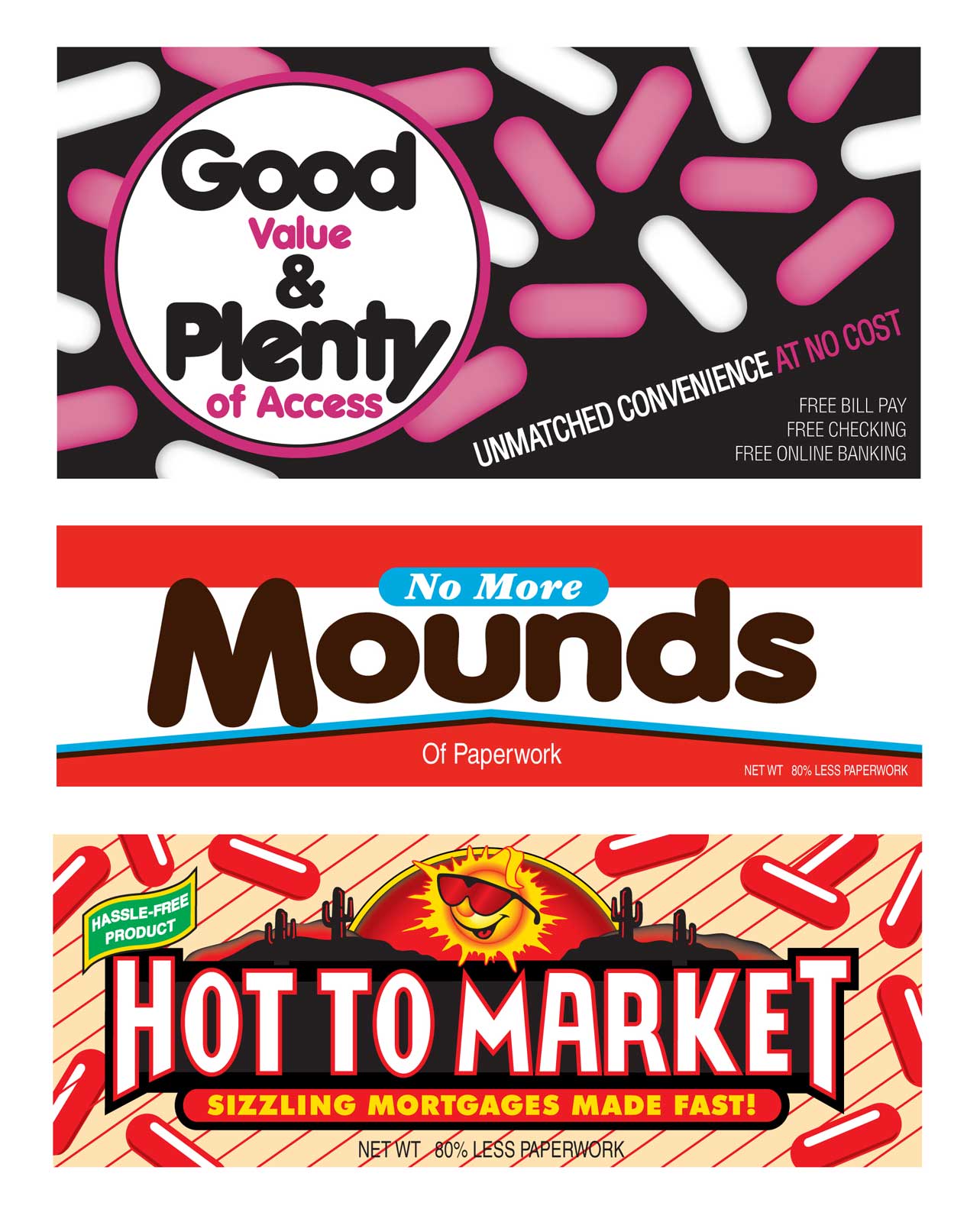  Adaptive packaging designs developed for internal corporate marketing materials. 