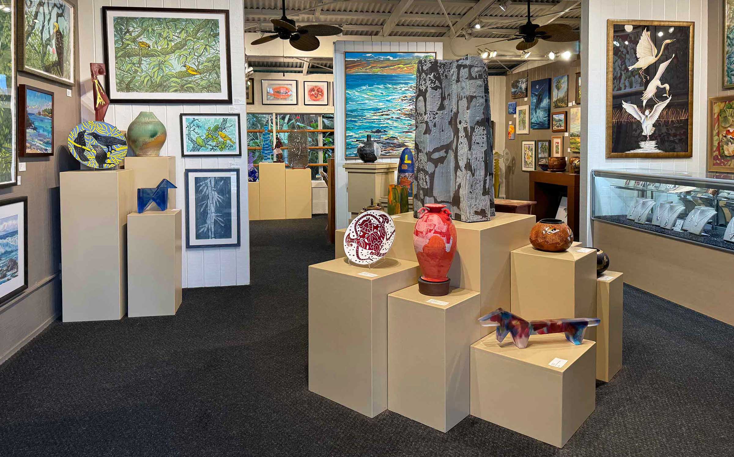  Gallery interior during exhibition installation 