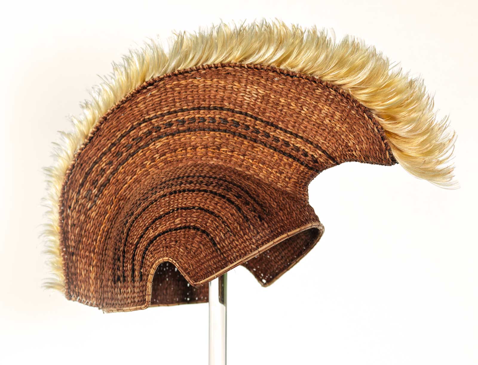  Mahiole helmet, 'ie'ie and feathers, c. 1860. Four Seasons Hualalai collection 