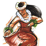 hula dance portrait