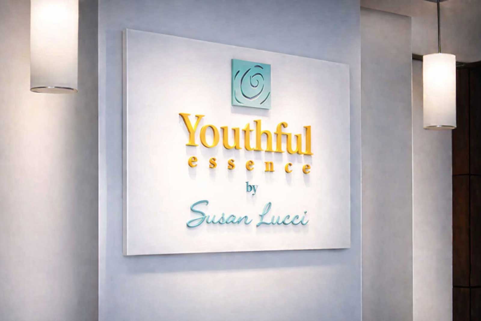  Dimensional Signage | Youthful Essence | Laser cut and routed dimensional acrylic lettering 