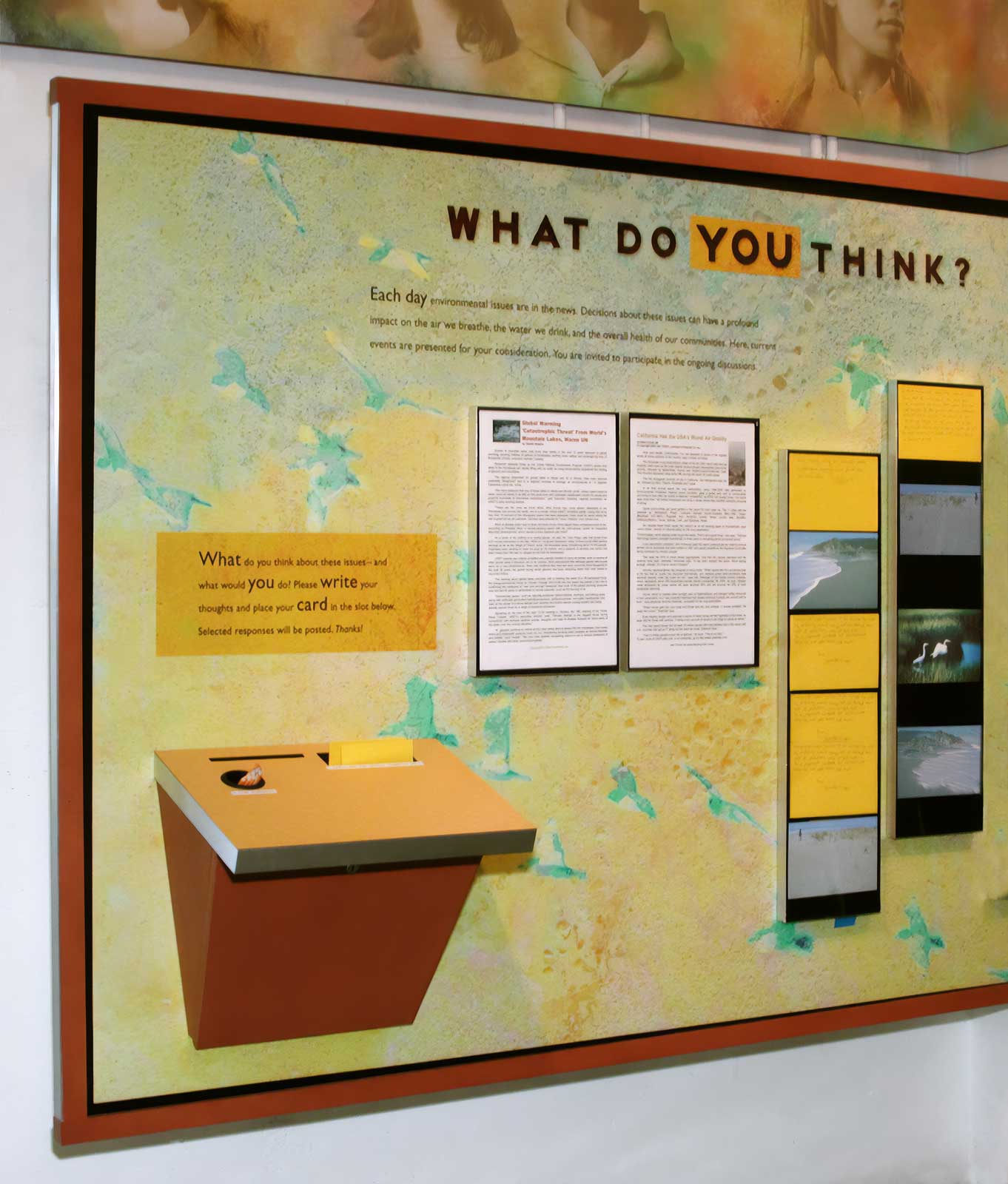  Frieze & Suggestion Display | Chrissy Field Visitor Center | Dimensional frieze with integrated visitor feedback system 